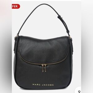 Marc Jacobs The Groove Black Pebbled Leather Hobo Shoulder Hand Bag NWT